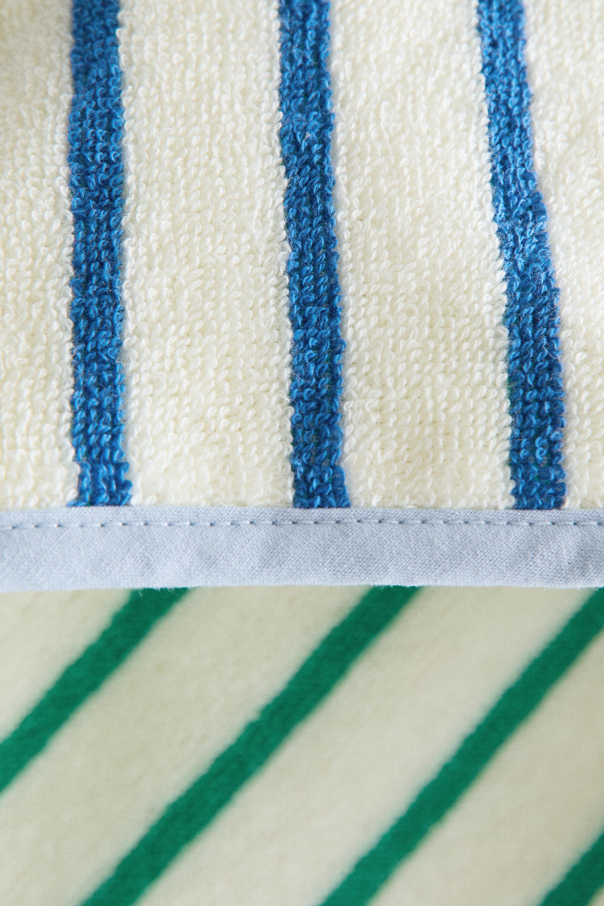 SERVIETTE DE BAIN CAPUCHE BÉBÉ RÉVERSIBLE RAYURES